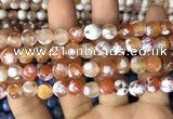 CAA2982 15 inches 8mm faceted round fire crackle agate beads wholesale