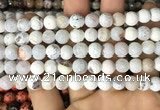 CAA2984 15 inches 8mm faceted round fire crackle agate beads wholesale