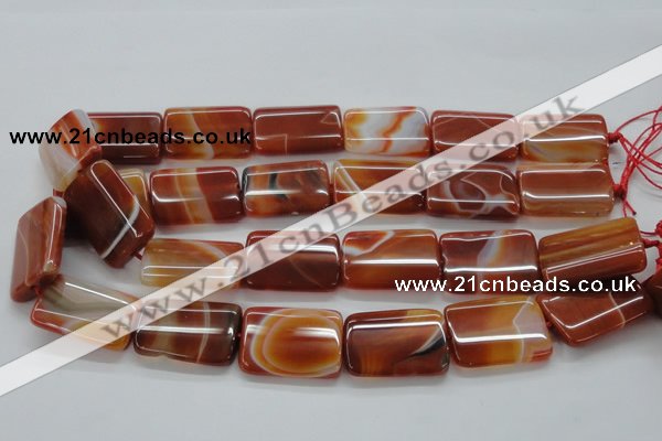 CAA300 15.5 inches 23*30mm rectangle red line agate gemstone beads