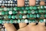 CAA3000 15 inches 8mm faceted round fire crackle agate beads wholesale