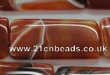 CAA301 15.5 inches 25*50mm rectangle red line agate gemstone beads