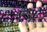 CAA3017 15 inches 8mm faceted round fire crackle agate beads wholesale