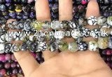 CAA3066 15 inches 10mm faceted round fire crackle agate beads wholesale