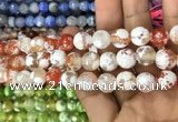 CAA3073 15 inches 10mm faceted round fire crackle agate beads wholesale