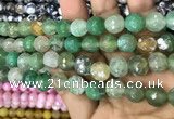 CAA3077 15 inches 10mm faceted round fire crackle agate beads wholesale