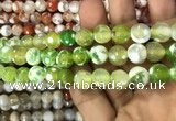 CAA3079 15 inches 10mm faceted round fire crackle agate beads wholesale