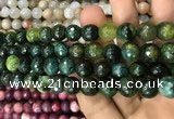 CAA3080 15 inches 10mm faceted round fire crackle agate beads wholesale