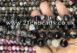 CAA3084 15 inches 10mm faceted round fire crackle agate beads wholesale