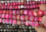 CAA3086 15 inches 10mm faceted round fire crackle agate beads wholesale