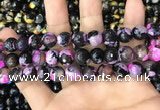 CAA3090 15 inches 10mm faceted round fire crackle agate beads wholesale