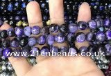 CAA3091 15 inches 10mm faceted round fire crackle agate beads wholesale