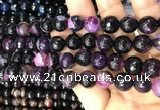 CAA3096 15 inches 10mm faceted round fire crackle agate beads wholesale