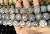 CAA3232 15 inches 16mm faceted round fire crackle agate beads wholesale