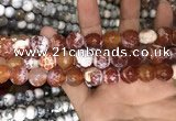 CAA3233 15 inches 16mm faceted round fire crackle agate beads wholesale