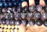 CAA3242 15 inches 16mm faceted round fire crackle agate beads wholesale