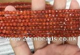 CAA3265 15 inches 4mm faceted round agate beads wholesale