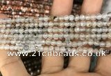 CAA3273 15 inches 4mm faceted round agate beads wholesale