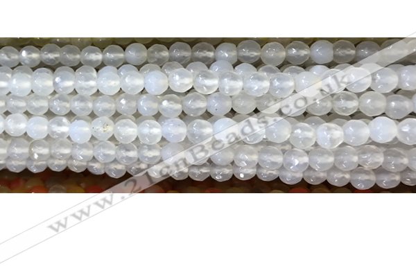 CAA3290 15 inches 6mm faceted round agate beads wholesale