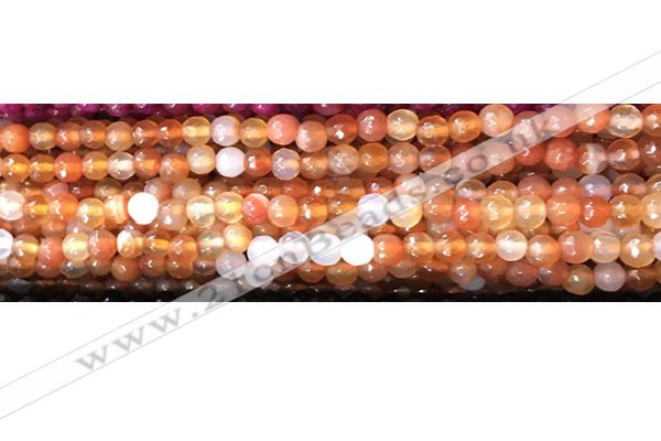 CAA3293 15 inches 6mm faceted round agate beads wholesale