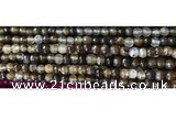 CAA3294 15 inches 6mm faceted round agate beads wholesale