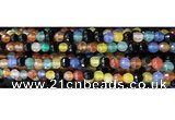 CAA3296 15 inches 6mm faceted round agate beads wholesale