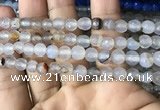 CAA3300 15 inches 6mm faceted round agate beads wholesale