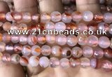 CAA3302 15 inches 6mm faceted round agate beads wholesale