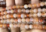 CAA3303 15 inches 6mm faceted round agate beads wholesale