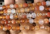 CAA3304 15 inches 6mm faceted round agate beads wholesale