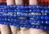 CAA3307 15 inches 6mm faceted round agate beads wholesale
