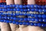 CAA3307 15 inches 6mm faceted round agate beads wholesale