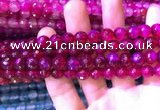 CAA3334 15 inches 8mm faceted round agate beads wholesale