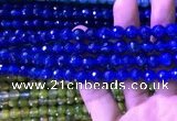 CAA3336 15 inches 8mm faceted round agate beads wholesale