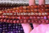 CAA3340 15 inches 8mm faceted round agate beads wholesale