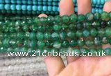 CAA3341 15 inches 8mm faceted round agate beads wholesale