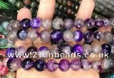 CAA3370 15 inches 10mm faceted round agate beads wholesale