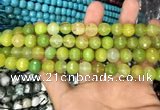 CAA3372 15 inches 10mm faceted round agate beads wholesale