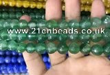 CAA3373 15 inches 10mm faceted round agate beads wholesale