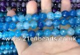 CAA3374 15 inches 10mm faceted round agate beads wholesale