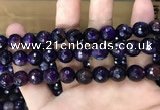 CAA3379 15 inches 10mm faceted round agate beads wholesale