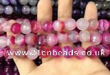 CAA3399 15 inches 12mm faceted round agate beads wholesale