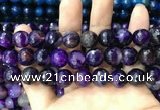 CAA3402 15 inches 12mm faceted round agate beads wholesale