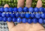 CAA3409 15 inches 12mm faceted round agate beads wholesale