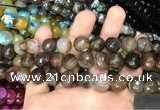 CAA3411 15 inches 12mm faceted round agate beads wholesale