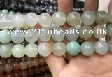 CAA3433 15 inches 14mm faceted round agate beads wholesale