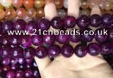 CAA3447 15 inches 16mm faceted round agate beads wholesale