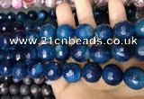 CAA3451 15 inches 16mm faceted round agate beads wholesale