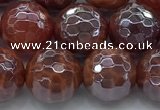 CAA3512 15.5 inches 12mm faceted round AB-color fire agate beads