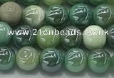 CAA3516 15.5 inches 6mm round AB-color grass agate beads wholesale