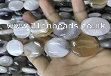 CAA3568 15.5 inches 22*30mm oval grey Botswana agate beads